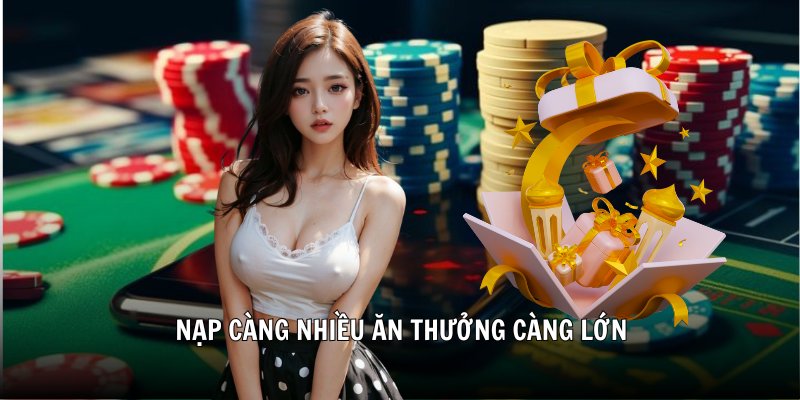 Nạp càng nhiều ăn thưởng càng lớn